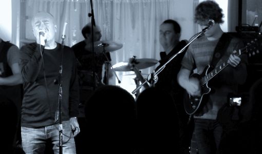 Ray with the Band for CD Launch, photo by Donna Morgan